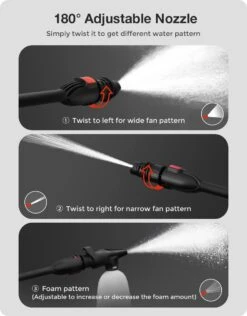 Merkloos Home Hogedrukreiniger - 2100W - 165 Bar - Met Verstelbare Nozzles Slanghaspel 5m Netsnoer 10m Slang - Voor Reiniging Huis Auto Tuin -Gardena Verkoopwinkel 939x1200 3