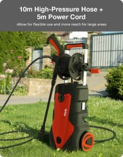 Merkloos Home Hogedrukreiniger - 2100W - 165 Bar - Met Verstelbare Nozzles Slanghaspel 5m Netsnoer 10m Slang - Voor Reiniging Huis Auto Tuin -Gardena Verkoopwinkel 939x1200 4