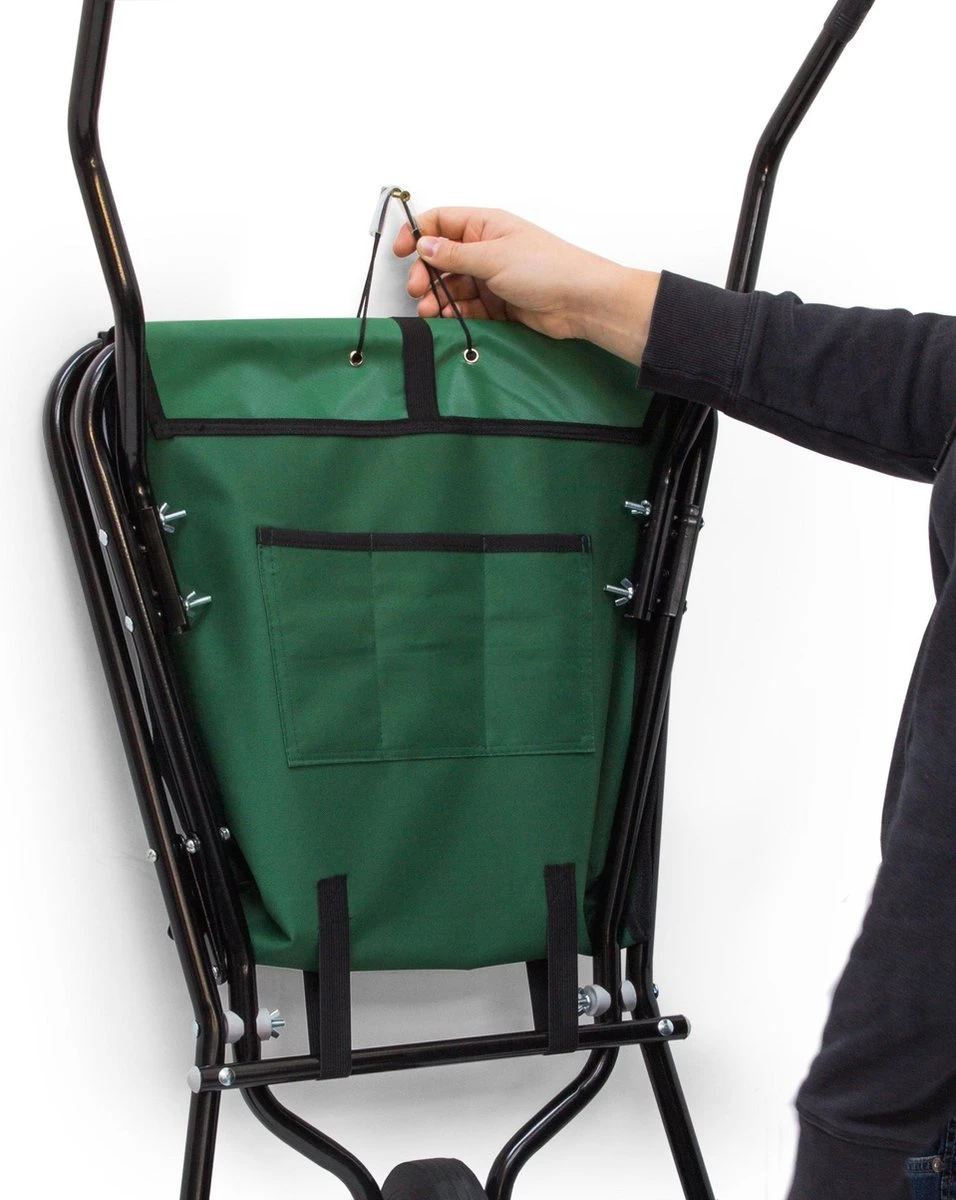 Relaxdays Kruiwagen Opvouwbaar - Inklapbare Tuinwagen - Vouwkruiwagen - Groen - 50 L 2 Relaxdays Kruiwagen Opvouwbaar - Inklapbare Tuinwagen - Vouwkruiwagen - Groen - 50 L - Afbeelding 2